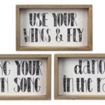 Wood Framed Table Top Wall Sign