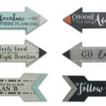 Wood Arrow Sign w/ Sentiment 3 x 9