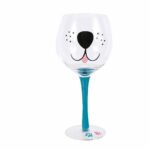 Dog Face Wine Glass