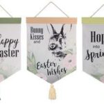 Wood/Nylon Easter Banner, 3 Assorted
