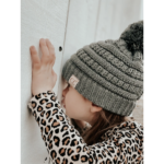 Kids CC Beanie Solid w/ Pom