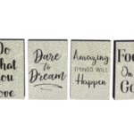 Wood 4" Mini Table Block Signs