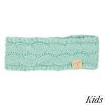 Kids CC Beanie Solid Cable Knit Headband/Head Wrap