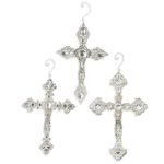 Assorted 8 Inch Two Sided Cross Ornaments w/Rhinestones