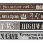 Wood Long Block Signs 4 Assorted-8
