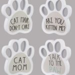 Wood Cat Paw Tabletop Sign, 4 Ast