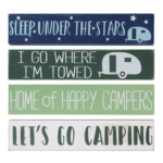 Wood Block Camper Sign 4 Assorted