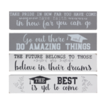 Wood Block Graduation Sign, 4 assorted sayings
