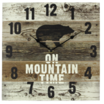 Wood Bear Wall Clock