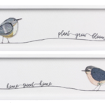 Wood & Canvas Wall Sign 2 Assorted