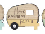 Wood Camper with Tin Roof, Tabletop/Wall Sign