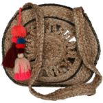 Katydid Round Macramé Shoulder Bag