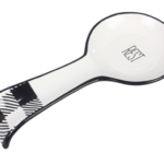 Ceramic Black and White Buffalo Plaid Spoon Rest