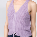 Cropped Waist Knit Vest, Assorted Colors
