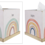 Wood Rainbow Tissue Box Holder