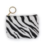 Zebra Print Coin Keychain Pouch