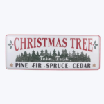 Metal Christmas Tree Wall Sign