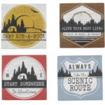 Adventure Wood Table Sign, 4 Assorted Styles