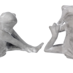 Cement Yoga Frogs, 2 assorted positions