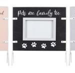 Wood Pet Picture Frame on Wire Pedestal,