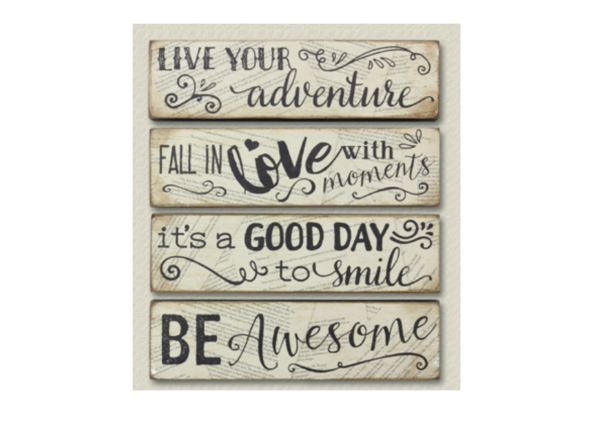 Wood Tabletop Signs 4 Assorted