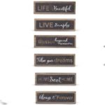 Wood & Rusty Tin Tabletop Signs, 6 Messages
