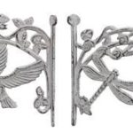 Cast Iron Plant Holder, Hummingbird or Dragonfly