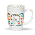 It Is Well Floral Mug