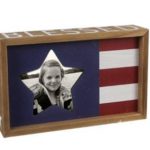 Wood Americana Blessed Americana Flag 4X4 Picture Frame