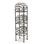 Vertical Iron Stand w/ Removable Metal Baskets