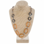 Long beaded and chain linked necklace