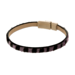 Animal Print Leather Bracelet w/ Magnetic Clasp