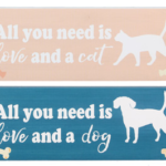 Wood Pet Box Tabletop/Wall Sign, 2 Assorted