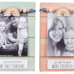 Wood Rainbow Magnet Tabletop/Wall Frame w/ Bead Accents, 4X6