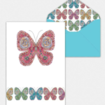 Butterfly Blank Notes Cards 8 cards