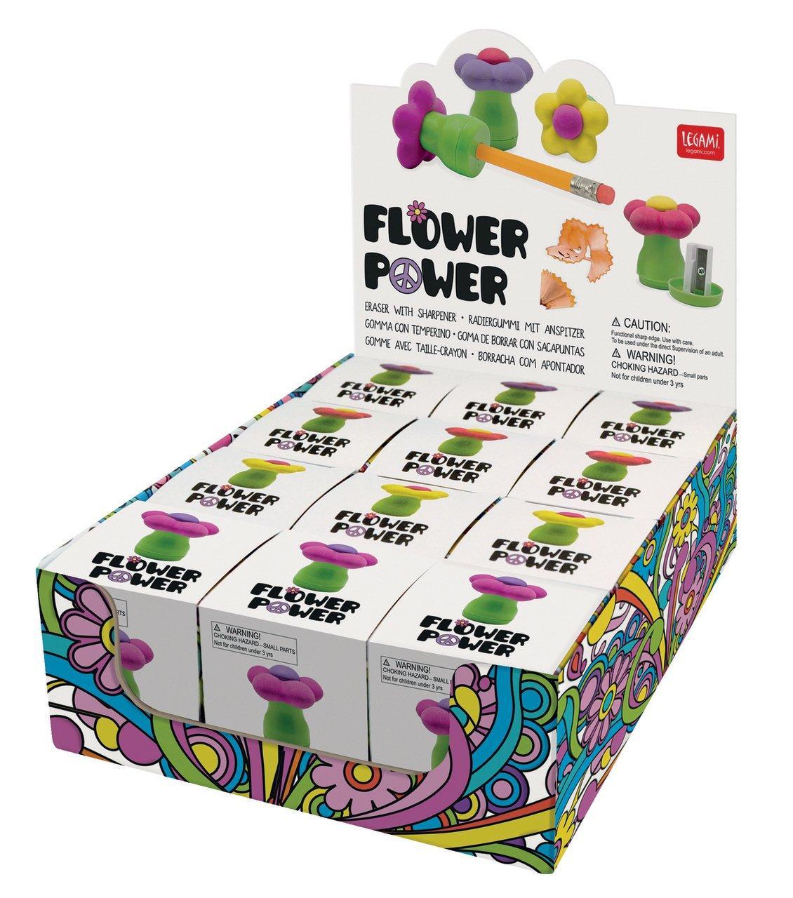 Flower Power Eraser w/ Built-In Sharpener by Legami - Wild Rose Boutique