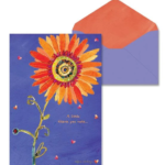 Orange Flower Thank You Note Cards