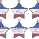 Assorted 6.5 Inch Americana Metal and Wood Star