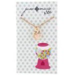 14“ with 2” extender Kids gold chain necklace with ivory owl druzy