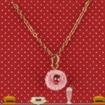14“ Strawberry Cookie Kids Necklace, 3”Ext.
