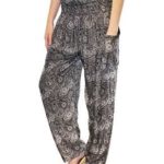 Zelda Pants Black & Creme Paisley