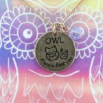 14“ Gold Necklace with Gold Owl, 3” Ext.