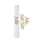 Gold Deer Napkin Ring, S/4
