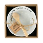 Dip Bowl with Wooden Spoon