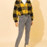 ZIPPER UP DRAWSTRING HEM TEDDY JACKET