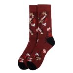 Men's Floral Novelty Socks - NVS19558-BUR