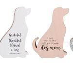 Wood Dog Cutout Tabletop Sign, 4 Asst