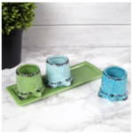 Sea Turtle Planters with Tray