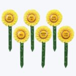 Ceramic Sunflower Stake, 6 asst