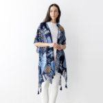 Lightweight Tribal Blocked Pattern Kimono With Tassels
